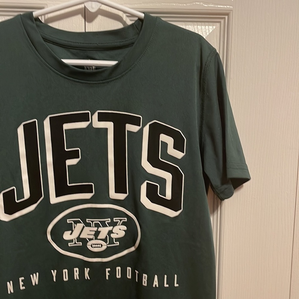 NWOT NFL JETS football short sleeve shirt size kids small - Picture 4 of 7